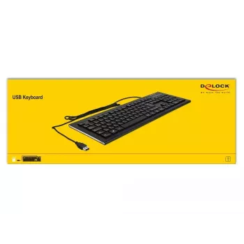 DeLOCK 12672 Tastatur Office USB QWERTZ Deutsch Schwarz