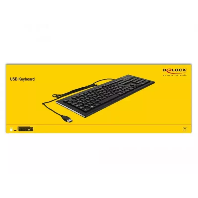 DeLOCK 12672 Tastatur Office USB QWERTZ Deutsch Schwarz