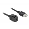 Keystone-Modul DeLOCK 86384 Flach Schwarz USB C