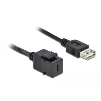 Keystone-Modul DeLOCK 86384 Flach Schwarz USB C