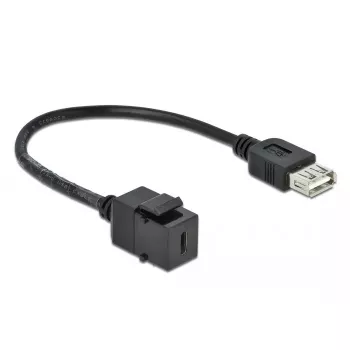Keystone-Modul DeLOCK 86384 Flach Schwarz USB C