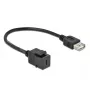Keystone-Modul DeLOCK 86384 Flach Schwarz USB C