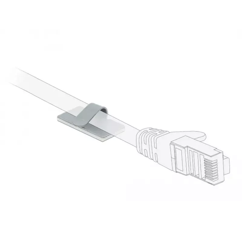 Kabelklemme DeLOCK 60184 Satin-Edelstahl 10 Stk.