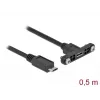 DeLOCK Kabel USB 2.0 Micro-B Buchse Panelmontage auf USB 2.0 Micro-B Stecker 0,5 m