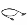 DeLOCK Kabel USB 2.0 Micro-B Buchse Panelmontage auf USB 2.0 Micro-B Stecker 0,5 m