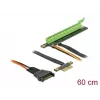 Riser Card DeLOCK PCI Express x1 auf x16 mit flexiblem Kabel 80 cm