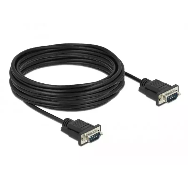 Serielles Kabel DeLOCK 86577 Schwarz 10 m RS-232 Sub-D9