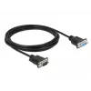 Serielles Kabel DeLOCK 86603 Schwarz 3 m RS-232 Sub-D9
