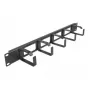 Kabelmanagement-Panel DeLOCK 19 Zoll 66659 schwarz 1U mit 4 Öffnungen und 5 Haken