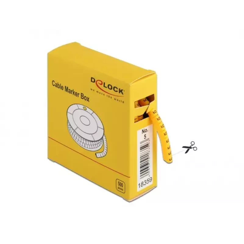 Kabelmarkierer DeLOCK 18359 Gelb 500 Stück