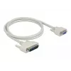 Serielles Kabel DeLOCK 84544 1m D-Sub 25-polig D-Sub 9-polig Beige