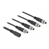 Kabel-Splitter DeLOCK 86588 5,5 x 2,1 mm 1 x Buchse auf 4 x Stecker schraubbar