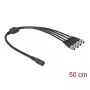 Kabel-Splitter DeLOCK 86588 5,5 x 2,1 mm 1 x Buchse auf 4 x Stecker schraubbar