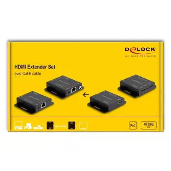 AV-Sender & -Empfänger DeLOCK 65832 HDMI Extender Set 4K 30Hz