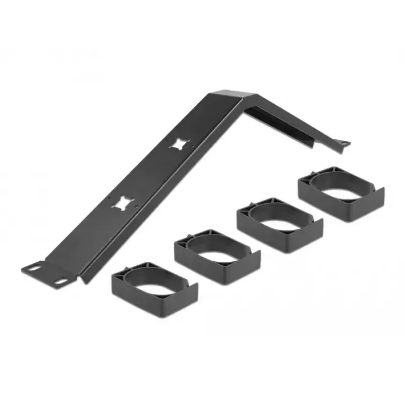 Kabelmanagementpanel DeLOCK 19 Zoll 66667 schwarz 1U mit Haken