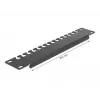 Kabelmanagement-Panel DeLOCK 10 Zoll Kabelstützschiene 1U schwarz