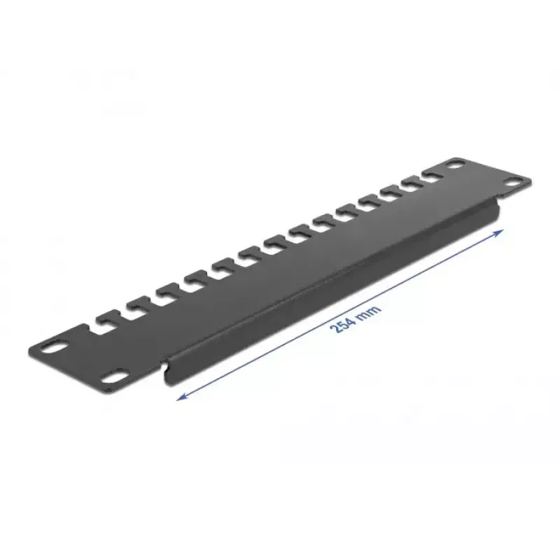 Kabelmanagement-Panel DeLOCK 10 Zoll Kabelstützschiene 1U schwarz