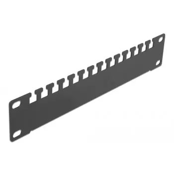 Kabelmanagement-Panel DeLOCK 10 Zoll Kabelstützschiene 1U schwarz