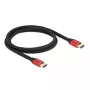 HDMI-Kabel DeLOCK Ultra High Speed 48 Gbit/s 8K 60 Hz rot 1 m