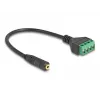 Audiokabel DeLOCK 66294 0,2m 2,5mm Buchse auf Terminal Stecker Schwarz