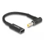 DeLOCK Adapterkabel USB Typ-C Buchse auf 5,5 x 2,5 mm Stecker 90° abgewinkelt 15 cm