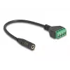 Audiokabel DeLOCK 66295 0,2 m 2,5-mm-Klinkenbuchse auf offene Enden (männlich) Schwarz Grün