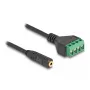 Audiokabel DeLOCK 66295 0,2 m 2,5-mm-Klinkenbuchse auf offene Enden (männlich) Schwarz Grün