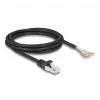 DeLOCK Kabel RJ50 Stecker auf offene Litzenenden S/FTP 2 m schwarz