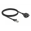 Netzwerk-Verlängerungskabel DeLOCK S/FTP RJ45-Stecker auf RJ45-Buchse Cat.6A 1 m schwarz 87001