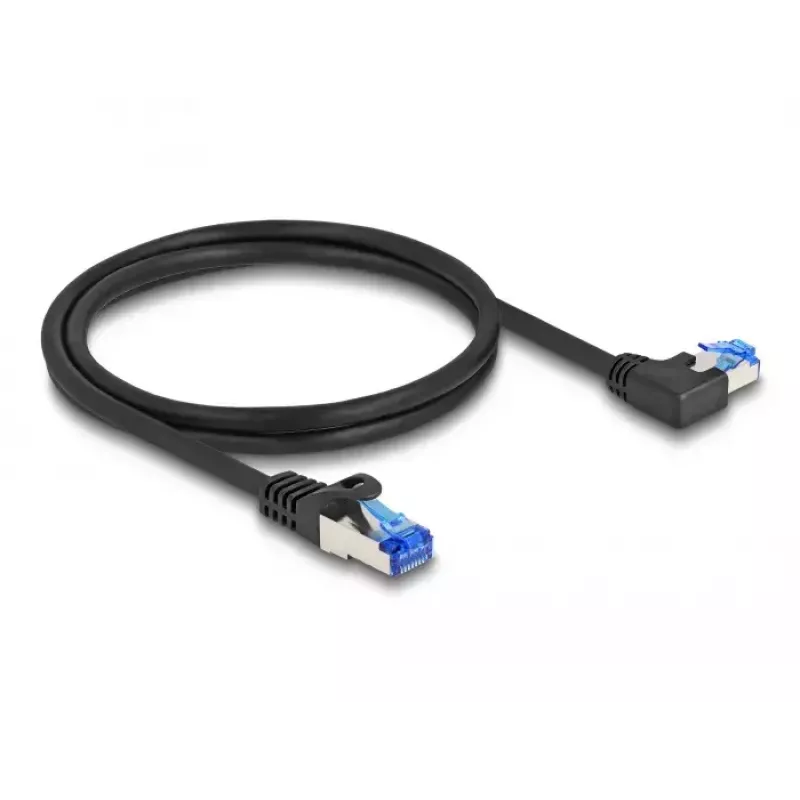 Netzwerkkabel DeLOCK RJ45 Cat.6A S/FTP 1m Schwarz