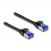 Netzwerkkabel DeLOCK RJ45 Cat.6A S/FTP schlank 0,5 m Schwarz