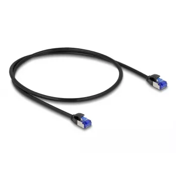 Netzwerkkabel DeLOCK RJ45 Cat.6A S/FTP schlank 0,5 m Schwarz