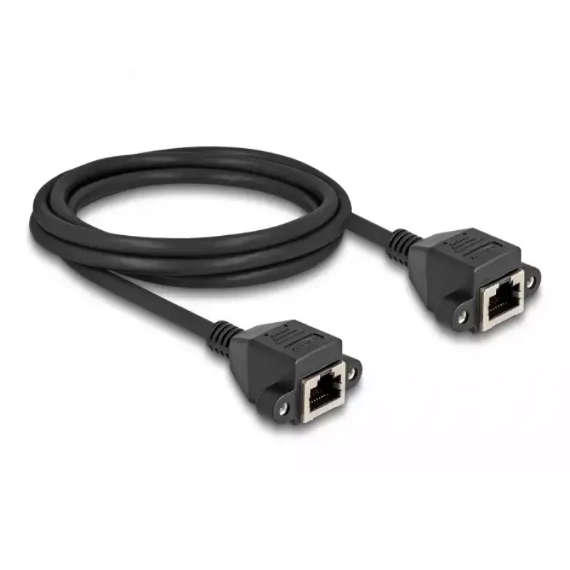DeLOCK RJ50-Verlängerungskabel Buchse zu Buchse S/FTP 2 m schwarz