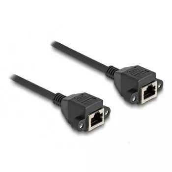 DeLOCK RJ50-Verlängerungskabel Buchse zu Buchse S/FTP 2 m schwarz