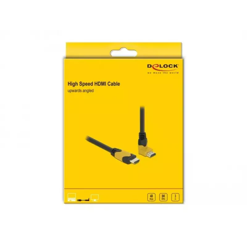 HDMI-Kabel DeLOCK 86990 3 m HDMI Typ A Standard Schwarz Gelb