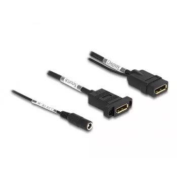DeLOCK DisplayPort-Kabel 4K 60 Hz DC-Einspeisung 0,30 m Panelmontage