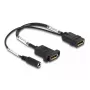 DeLOCK DisplayPort-Kabel 4K 60 Hz DC-Einspeisung 0,30 m Panelmontage