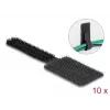 DeLOCK Mini-Klett-Kabelhalter 90 mm x 24 mm selbstklebend 10 Stück schwarz