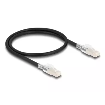 Netzwerkkabel DELOCK 80254 Cat6a S/FTP (S-STP) RJ-45 zu RJ-45 0,5 m Schwarz