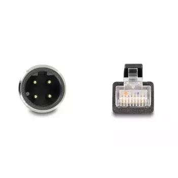 DeLOCK M12 Adapterkabel D-codiert 4-polig Stecker auf RJ45 Stecker 50 cm
