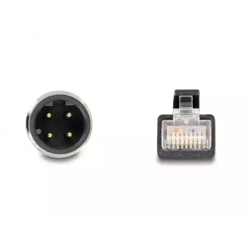 DeLOCK M12 Adapterkabel D-codiert 4-polig Stecker auf RJ45 Stecker 50 cm