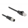 DeLOCK M12 Adapterkabel D-codiert 4-polig Stecker auf RJ45 Stecker 50 cm