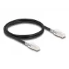 Netzwerkkabel DELOCK 80255 Cat6a S/FTP (S-STP) RJ-45–RJ-45 Schwarz 1 m