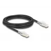 Netzwerkkabel DELOCK 80256 Cat6a S/FTP (S-STP) RJ-45–RJ-45, 2 m, schwarz