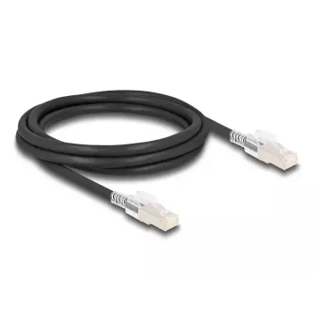 Netzwerkkabel DELOCK 80256 Cat6a S/FTP (S-STP) RJ-45–RJ-45, 2 m, schwarz