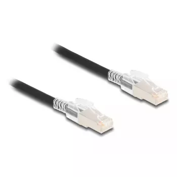 Netzwerkkabel DELOCK 80256 Cat6a S/FTP (S-STP) RJ-45–RJ-45, 2 m, schwarz
