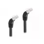 DeLOCK RJ45 Netzwerkkabel Cat.6A 45° abwärts gewinkelt 2m schwarz