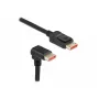 DisplayPort-Kabel DeLOCK 8K 60 Hz 1 m Stecker gerade auf Stecker 90° abwärts gewinkelt