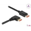 DisplayPort-Kabel DeLOCK 8K 60 Hz 1 m Stecker auf Stecker 90° gewinkelt
