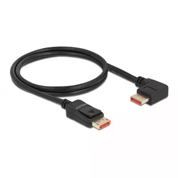 DisplayPort-Kabel DeLOCK 8K 60 Hz 1 m Stecker auf Stecker 90° gewinkelt
